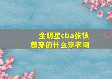 全明星cba张镇麟穿的什么球衣啊