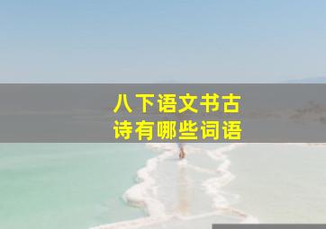 八下语文书古诗有哪些词语