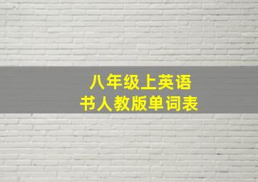 八年级上英语书人教版单词表