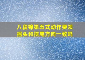 八段锦第五式动作要领摇头和摆尾方向一致吗