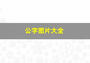 公字图片大全