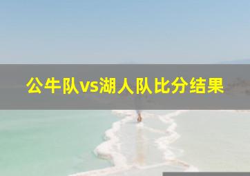 公牛队vs湖人队比分结果