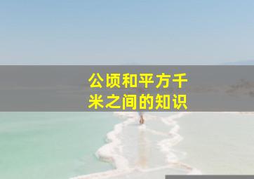 公顷和平方千米之间的知识