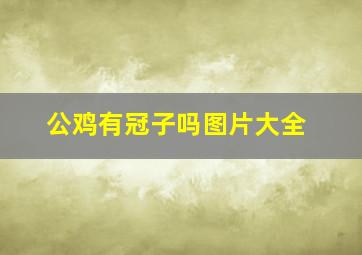 公鸡有冠子吗图片大全