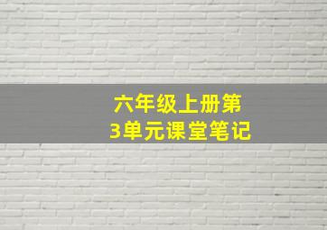 六年级上册第3单元课堂笔记