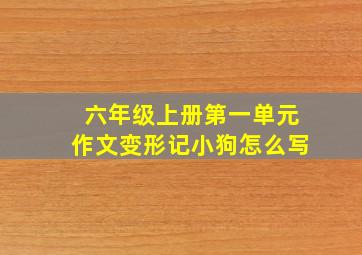 六年级上册第一单元作文变形记小狗怎么写