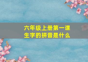 六年级上册第一课生字的拼音是什么