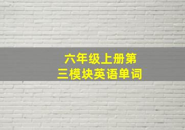 六年级上册第三模块英语单词