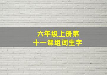 六年级上册第十一课组词生字