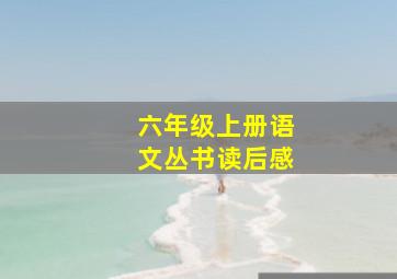 六年级上册语文丛书读后感