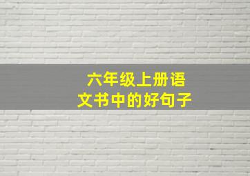 六年级上册语文书中的好句子