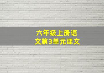 六年级上册语文第3单元课文