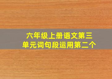 六年级上册语文第三单元词句段运用第二个