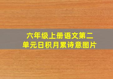 六年级上册语文第二单元日积月累诗意图片