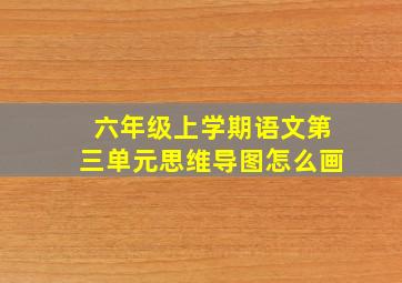 六年级上学期语文第三单元思维导图怎么画