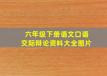 六年级下册语文口语交际辩论资料大全图片