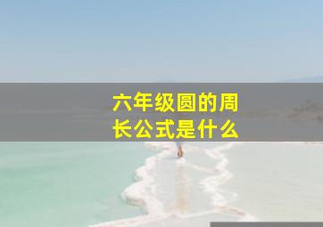 六年级圆的周长公式是什么