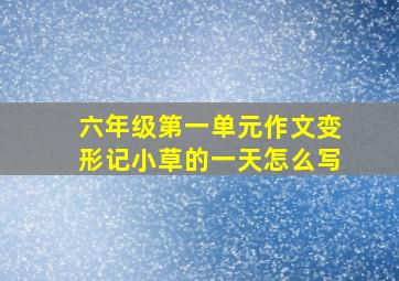 六年级第一单元作文变形记小草的一天怎么写