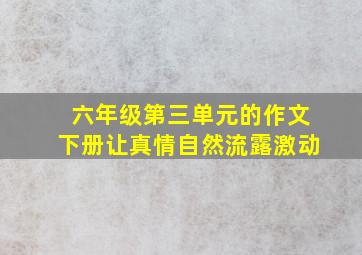 六年级第三单元的作文下册让真情自然流露激动