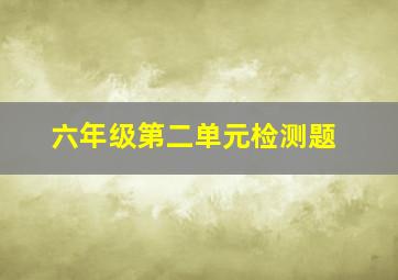 六年级第二单元检测题