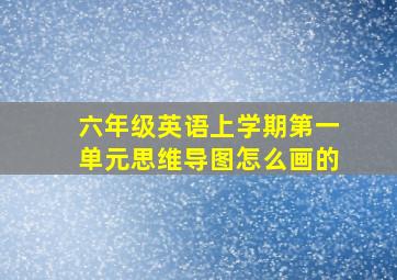 六年级英语上学期第一单元思维导图怎么画的