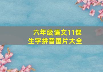 六年级语文11课生字拼音图片大全