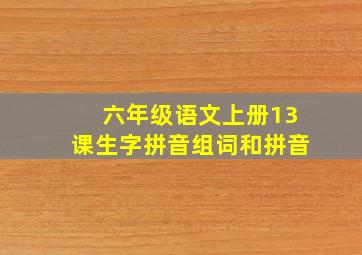 六年级语文上册13课生字拼音组词和拼音