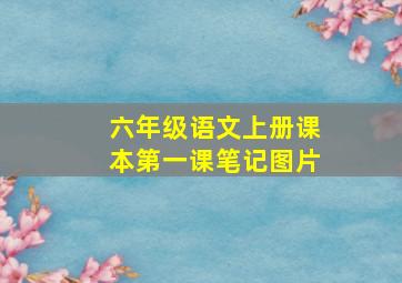 六年级语文上册课本第一课笔记图片