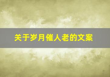 关于岁月催人老的文案