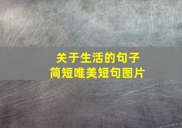 关于生活的句子简短唯美短句图片