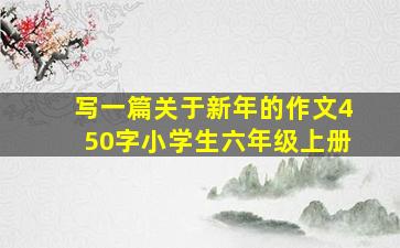 写一篇关于新年的作文450字小学生六年级上册