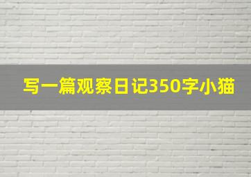 写一篇观察日记350字小猫