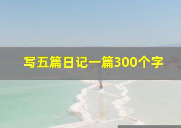 写五篇日记一篇300个字