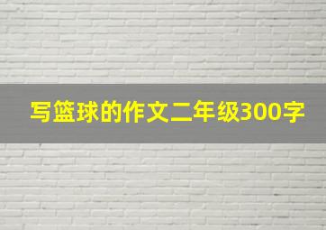 写篮球的作文二年级300字