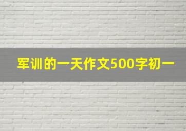 军训的一天作文500字初一