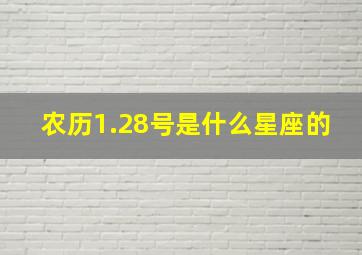 农历1.28号是什么星座的