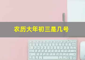 农历大年初三是几号