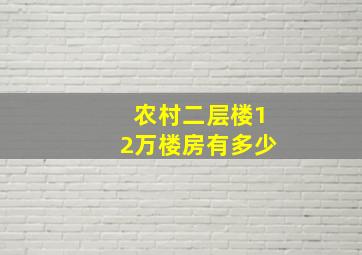 农村二层楼12万楼房有多少