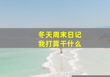 冬天周末日记我打算干什么