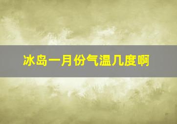 冰岛一月份气温几度啊