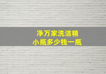 净万家洗洁精小瓶多少钱一瓶