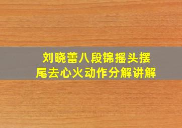 刘晓蕾八段锦摇头摆尾去心火动作分解讲解