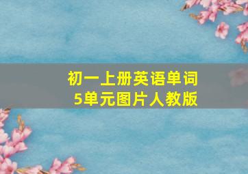 初一上册英语单词5单元图片人教版