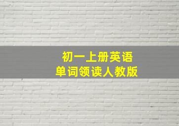 初一上册英语单词领读人教版