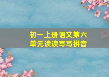 初一上册语文第六单元读读写写拼音