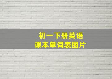 初一下册英语课本单词表图片