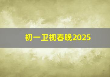 初一卫视春晚2025