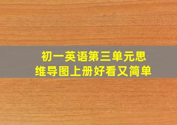 初一英语第三单元思维导图上册好看又简单