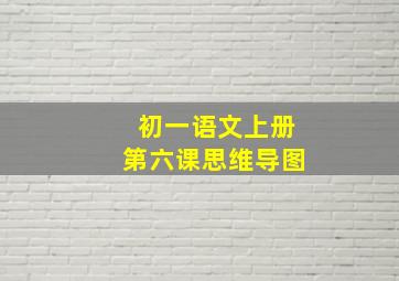 初一语文上册第六课思维导图