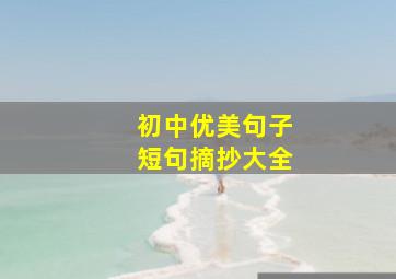 初中优美句子短句摘抄大全